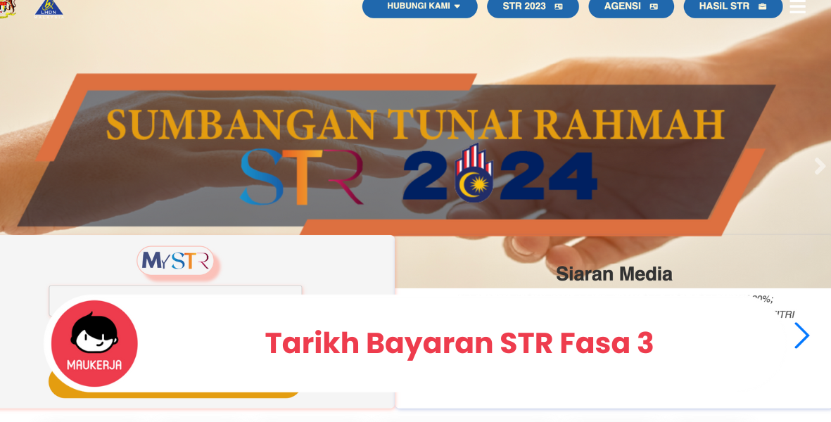 Tarikh Bayaran STR Fasa 3